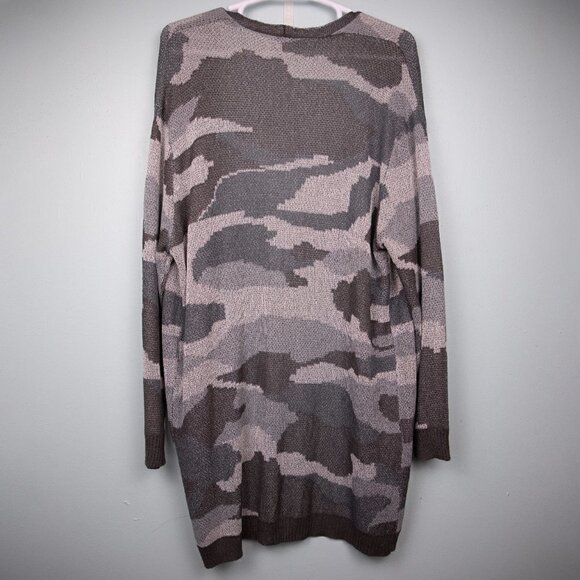 Jodifl grey camo long open cardigan-2X - Picture 4 of 4